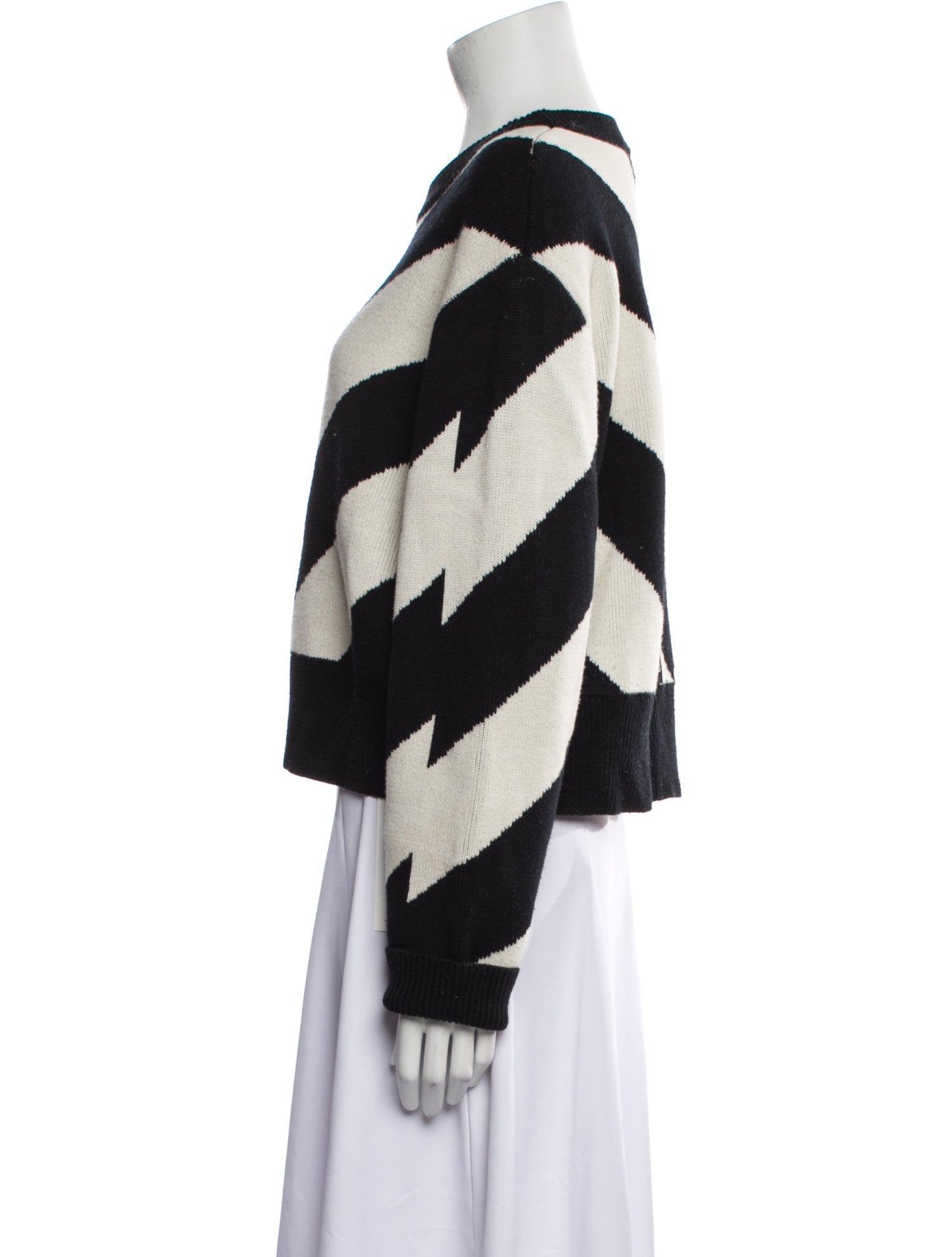 Proenza Schouler White Label Striped Scoop Neck Sweater